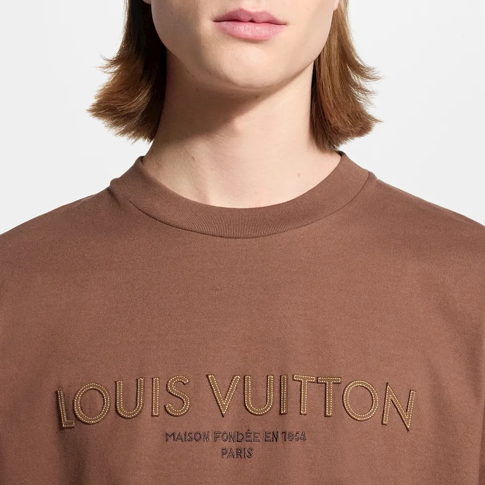 Louis Vuitton/Louis Vuitton laser patch embroidered logo short sleeve